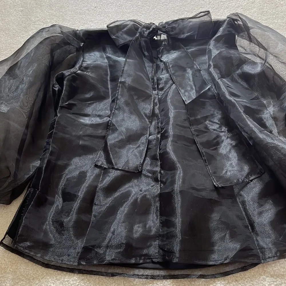 Cece black bow blouse - Picture 3 of 3